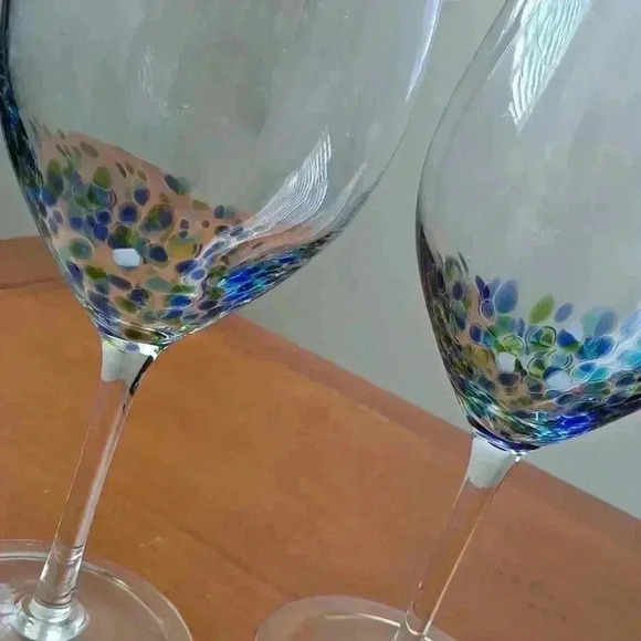 WINE  GLASS HAND PAINTED - Picture 5 of 5